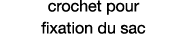 crochet pour fixation du sac