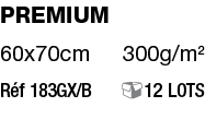 Premium 60x70cm 300g m2 Réf 183GX B   12 LOTS