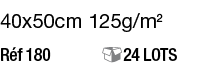 40x50cm 125g m2 Réf 180       24 lots