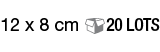 12 x 8 cm 20 Lots