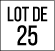 Lot de 25