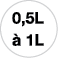 0,5L à 1L