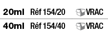 20ml,Réf 154 20 , Vrac,40ml,Réf 154 40 , Vrac