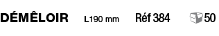 Démêloir  L190 mm  Réf 384   50