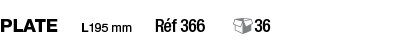 Plate  L195 mm  Réf 366   36