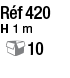 Réf 420  H 1 m 10