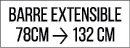 barre extensible 78cm   132 cm