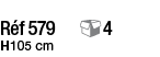 Réf 579  4 H105 cm