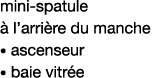 mini-spatule à l arrière du manche   ascenseur   baie vitrée
