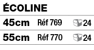 écoline,45cm,Réf 769, 24,55cm,Réf 770, 24