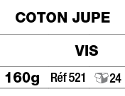 coton jupe,,vis,160g,Réf 521, 24