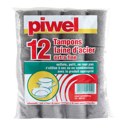 Laine d’acier 12 tampons grade 00