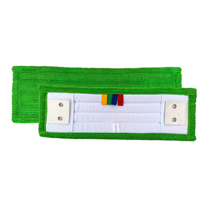 Frange Microfibre CLASSIC série épaisse poche/languette 2oeillets verte 40cm 